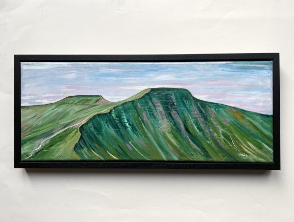 oil painting of Pen y Fan mountain range.